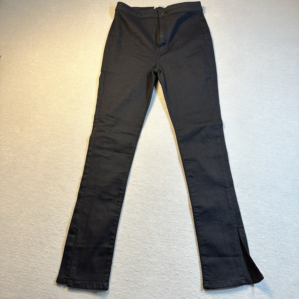 Free People We The Free Double Dutch Slit Skinny Jeans Black Womens Size 30